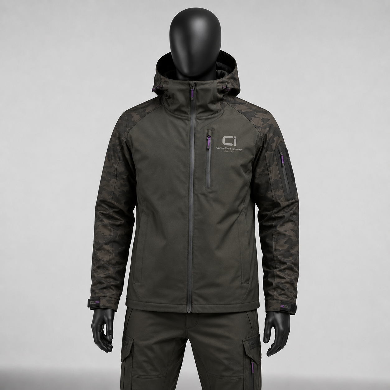 Tech Camo Softshell Jacket & Cargo Trouser Set