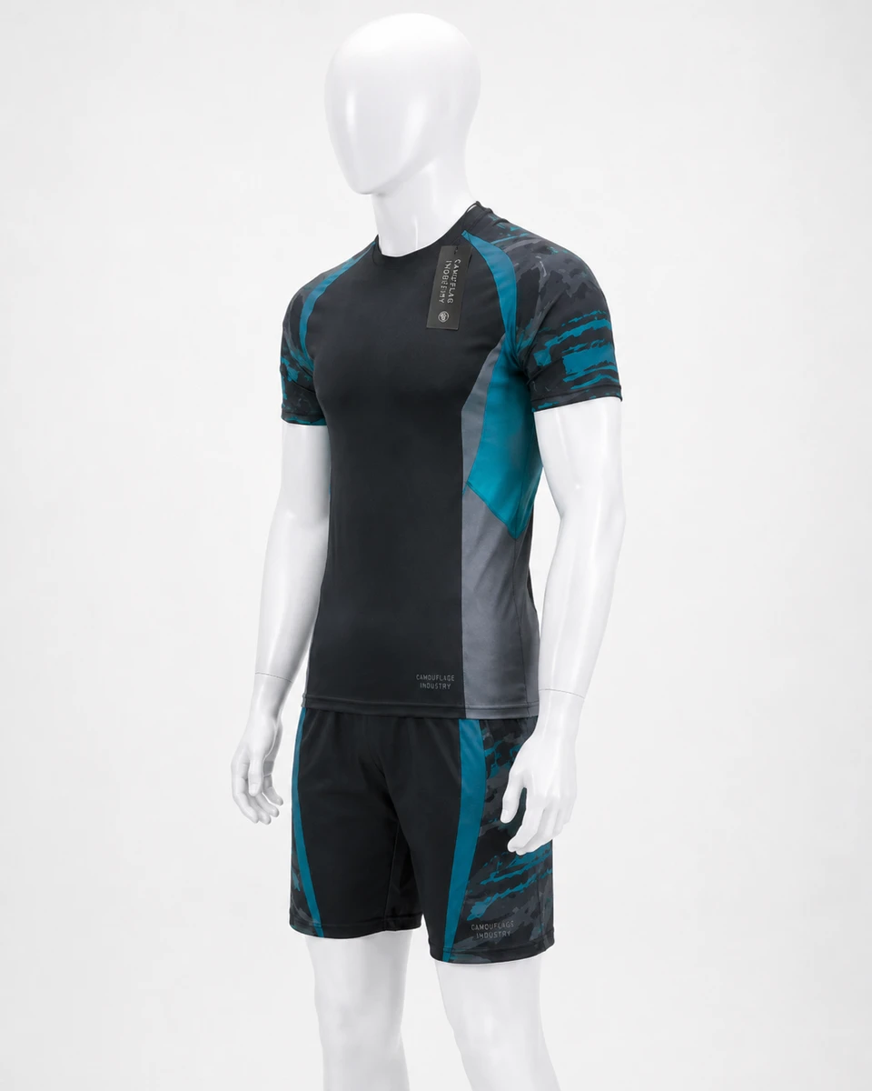 Side profile of premium custom activewear set