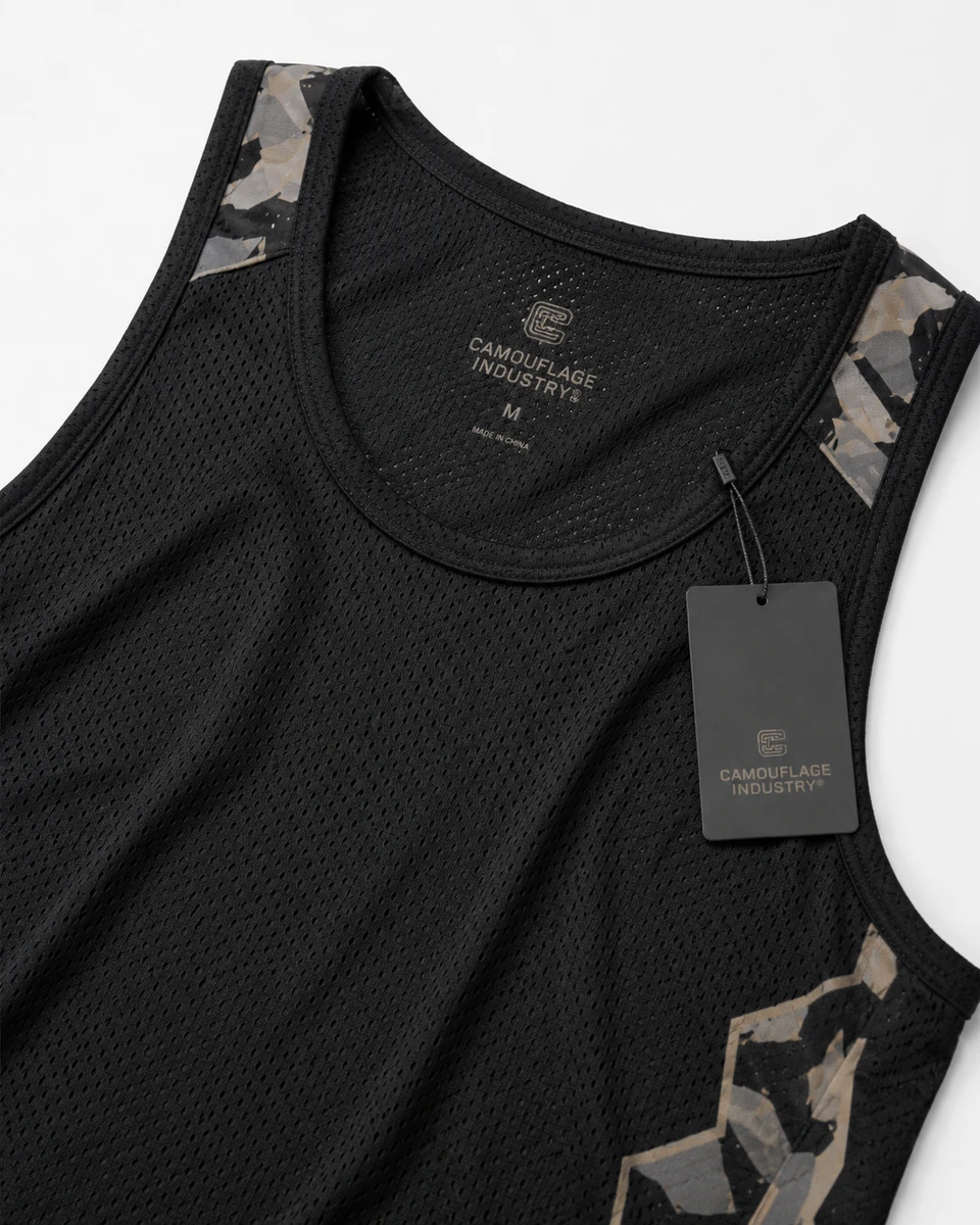 Custom logo branding on OEM athletic tank top