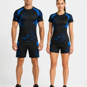Custom Unisex Activewear Set with Private Label Manufacturing Front View