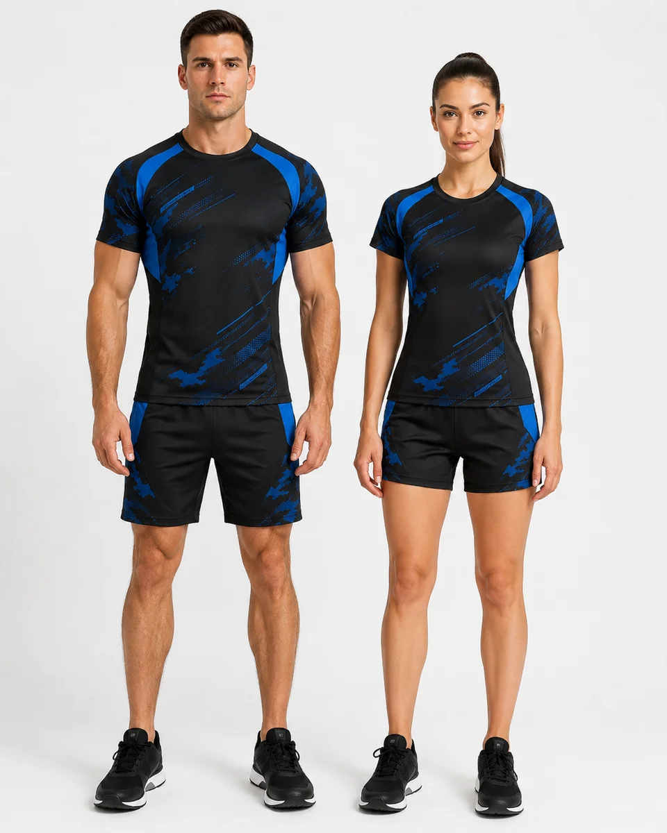 Custom Unisex Activewear Set with Private Label Manufacturing Front View
