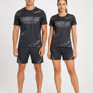 Male and Female Models athlete wearing custom activewear set