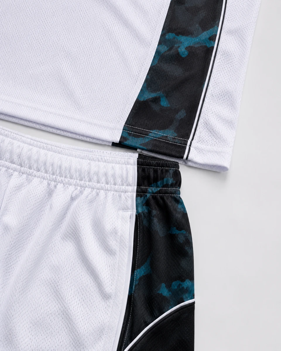 Close-up of breathable stretch fabric used in custom training activewear