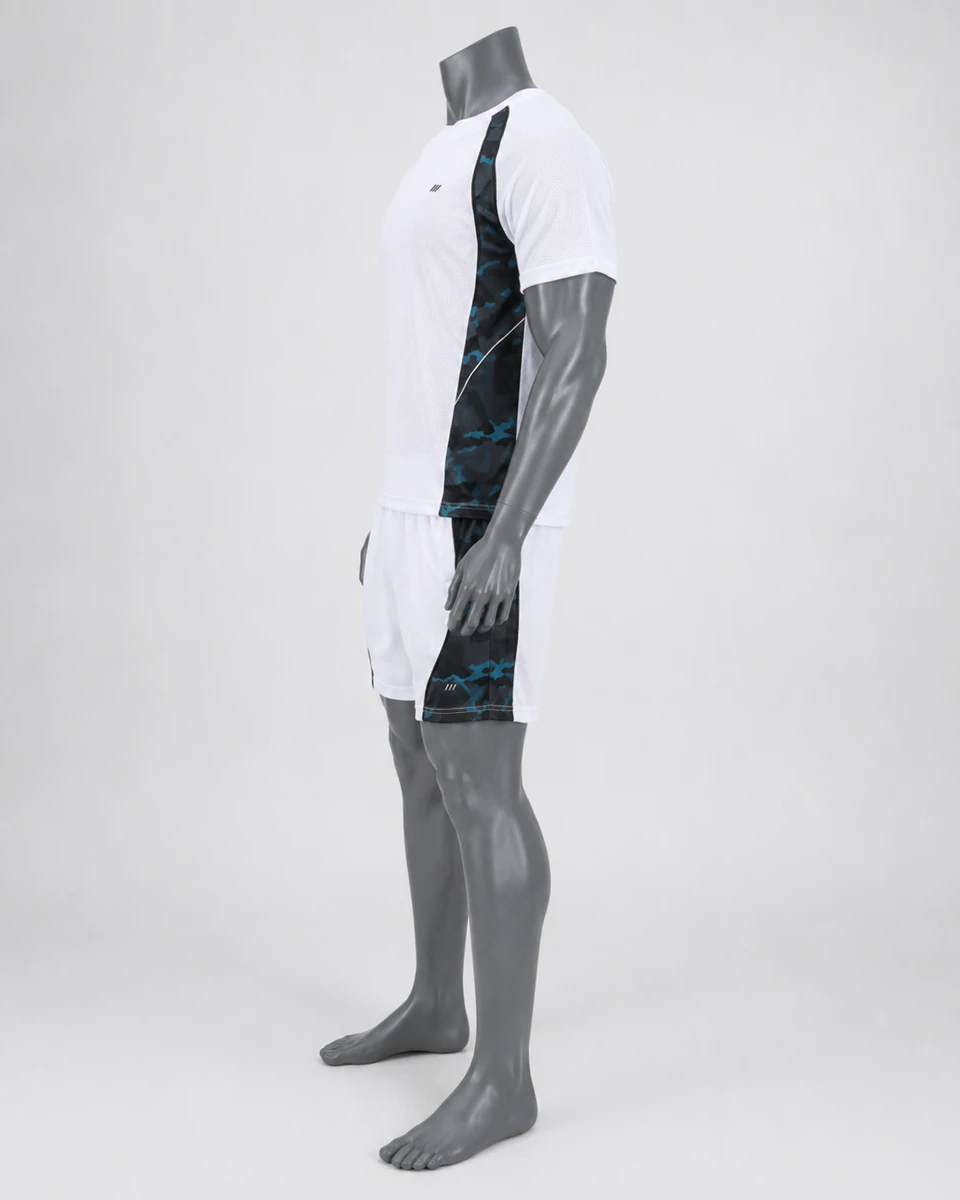 Side profile of custom unisex athletic training wear