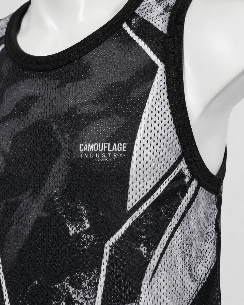 Close-up of breathable fabric used in custom workout tank tops