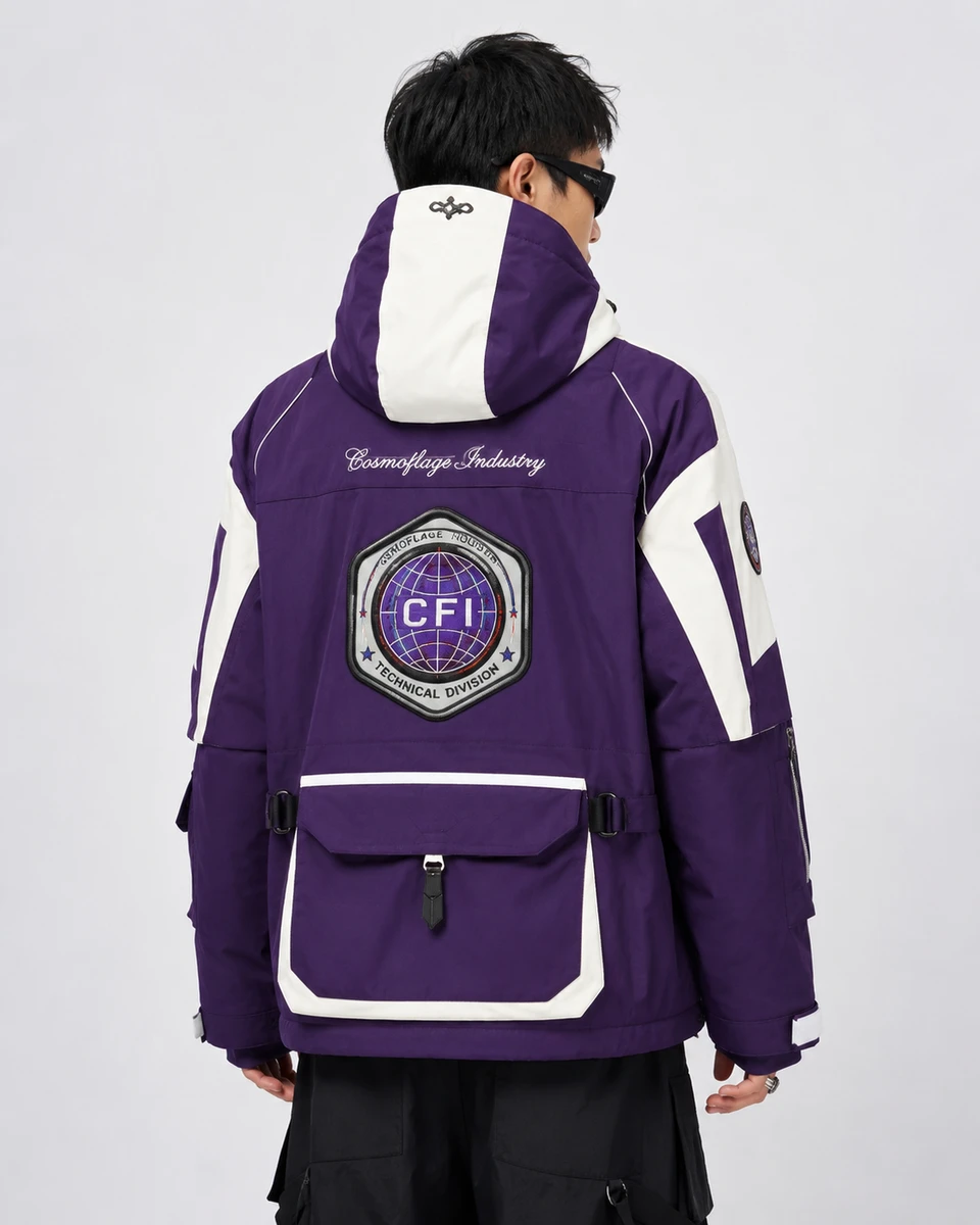 Back view of premium custom Techwear jacket