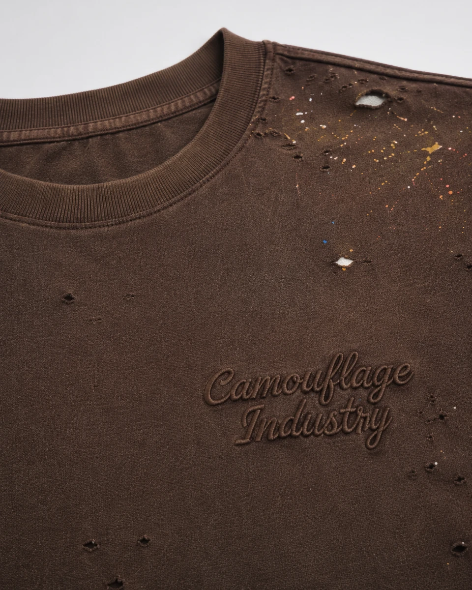 Custom Distressed Paint Splatter T-Shirt